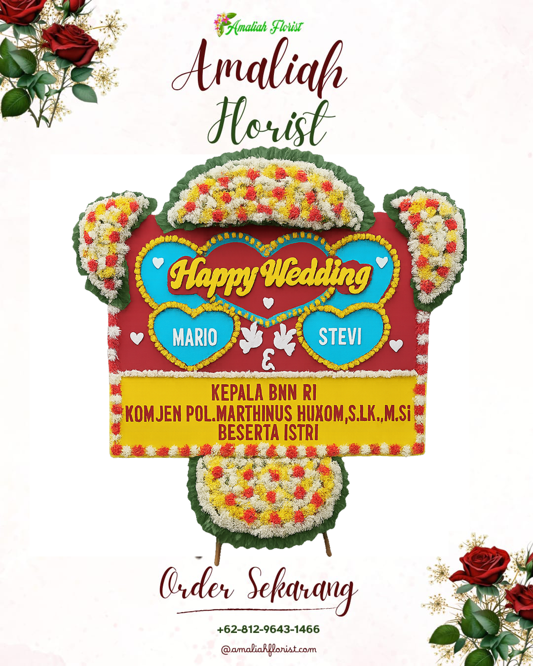 Papan Bunga Pernikahan Ogan Komering Ilir